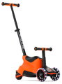Odrážadlo a kolobežka 2v1 trojkolesová s LED kolesami Xtend Scooter Ride-on Orange smarTrike s vodiacou tyčou s nastaviteľnou výškou a úložným priesto