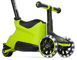 Odrážadlo a kolobežka 2v1 trojkolesová s LED kolesami Xtend Scooter Ride-on Lime smarTrike s vodiacou tyčou s nastaviteľnou výškou a úložným priestoro