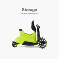 Odrážadlo a kolobežka 2v1 trojkolesová s LED kolesami Xtend Scooter Ride-on Lime smarTrike s vodiacou tyčou s nastaviteľnou výškou a úložným priestoro