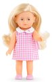 Bábika Mini Corolline Rosy Corolle dlhé blond vlasy s modrými očami a ružové šaty 20 cm