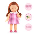 Bábika Mini Corolline Ruby Corolle dlhé ryšavé vlasy s hnedými očami a ružové šaty 20 cm