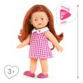 Bábika Mini Corolline Ruby Corolle dlhé ryšavé vlasy s hnedými očami a ružové šaty 20 cm