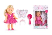 Bábika Rosy Fairy Set Mini Corolline Corolle blond vlasy a modré oči 3 doplnky 20 cm