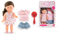 Bábika Romy Mini World Set Mini Corolline Corolle dlhé hnedé vlasy a hnedé oči 3 doplnky 20 cm