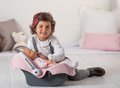 Autosedačka Powder Pink Maxi Cosi&Quinny Smoby pre 42 cm bábiku s úložným priestorom a bezpečnostným pásom