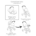 Autosedačka s bezpečnostným pásom Seat Pink Maxi Cosi&Quinny Smoby pre 42 cm bábiku s úložným priestorom a nastaviteľnou rúčkou