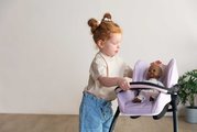 Jedálenská stolička s hojdačkou a autosedačkou Highchair Pink Maxi Cosi&Quinny Smoby trojkombinácia s bezpečnostným pásom pre 42 cm bábiku