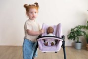 Jedálenská stolička s hojdačkou a autosedačkou Highchair Pink Maxi Cosi&Quinny Smoby trojkombinácia s bezpečnostným pásom pre 42 cm bábiku