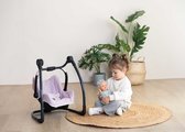 Jedálenská stolička s hojdačkou a autosedačkou Highchair Pink Maxi Cosi&Quinny Smoby trojkombinácia s bezpečnostným pásom pre 42 cm bábiku