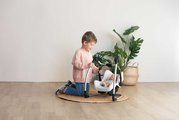 Jedálenská stolička s hojdačkou a autosedačkou Highchair Sandy Maxi Cosi&Quinny Smoby trojkombinácia s bezpečnostným pásom pre 42 cm bábiku