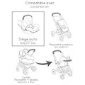 Jedálenská stolička s hojdačkou a autosedačkou Highchair Sandy Maxi Cosi&Quinny Smoby trojkombinácia s bezpečnostným pásom pre 42 cm bábiku