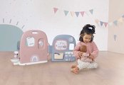Domček pre bábiku s 5 hernými zónami Baby Care Childcare Center Smoby skladací a prenosný so 6 doplnkami