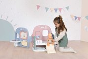 Domček pre bábiku s 5 hernými zónami Baby Care Childcare Center Smoby skladací a prenosný so 6 doplnkami