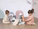 Domček pre bábiku s 5 hernými zónami Baby Care Childcare Center Smoby skladací a prenosný so 6 doplnkami