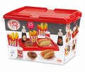 Set hot dog s hranolkami a nápojmi 100% Chef Écoiffier na tácke 25 doplnkov od 18 mes