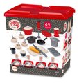 Kuchynská sada s mixérom Dining Set 100% Chef Écoiffier s hrncami a doskou na krájanie 49 doplnkov od 18 mes