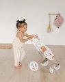 Kočík športový s textilným poťahom Pop Pushchair Natur D'Amour Baby Nurse Smoby s otočnými kolesami pre 42 cm bábiku výška rúčky 54 cm od 18 mes