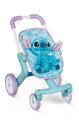Kočík športový s plyšovou hračkou Stitch PushChair & Plush Smoby s textilným poťahom a otočnými kolesami od 18 mes