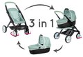 Kočík trojkombinácia Maxi Cosi 3in1 Pushchair+Pram Sage Smoby hlboký/športový/prenosná postieľka pre 42 cm bábiku olivový