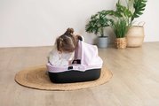 Kočík trojkombinácia Puschair Pink Maxi Cosi&Quinny Smoby hlboký športový a prenosná postieľka pre 42 cm bábiku výška rúčka 64 cm