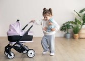 Kočík trojkombinácia Puschair Pink Maxi Cosi&Quinny Smoby hlboký športový a prenosná postieľka pre 42 cm bábiku výška rúčka 64 cm