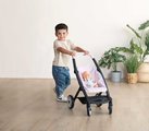 Kočík trojkombinácia Puschair Pink Maxi Cosi&Quinny Smoby hlboký športový a prenosná postieľka pre 42 cm bábiku výška rúčka 64 cm