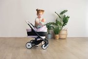 Kočík trojkombinácia Puschair Pink Maxi Cosi&Quinny Smoby hlboký športový a prenosná postieľka pre 42 cm bábiku výška rúčka 64 cm