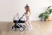 Kočík trojkombinácia Puschair Sandy Maxi Cosi&Quinny Smoby hlboký športový a prenosná postieľka pre 42 cm bábiku výška rúčka 64 cm