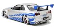 Autíčko Nissan Skyline GT-R 2002 Fast & Furious Jada kovové s otvárateľnými časťami dĺžka 19 cm 1:24