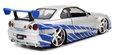 Autíčko Nissan Skyline GT-R 2002 Fast & Furious Jada kovové s otvárateľnými časťami dĺžka 19 cm 1:24