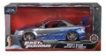 Autíčko Nissan Skyline GT-R 2002 Fast & Furious Jada kovové s otvárateľnými časťami dĺžka 19 cm 1:24