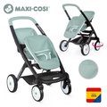 Kočík pre dvojičky s polohovateľnými sedačkami Maxi Cosi Twin Pushchair Sage Smoby pre 42 cm bábiku výška rúčky 65 cm olivový