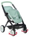 Kočík pre dvojičky s polohovateľnými sedačkami Maxi Cosi Twin Pushchair Sage Smoby pre 42 cm bábiku výška rúčky 65 cm olivový