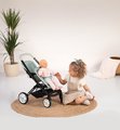 Kočík pre dvojičky s polohovateľnými sedačkami Maxi Cosi Twin Pushchair Sage Smoby pre 42 cm bábiku výška rúčky 65 cm olivový