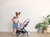 Kočík pre dvojičky s bezpečnostným pásom Twin Pushchair Pink Maxi Cosi&Quinny Smoby pre 42 cm bábiku s 64 cm ergonomickou rúčkou