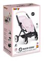 Kočík pre dvojičky s bezpečnostným pásom Twin Pushchair Pink Maxi Cosi&Quinny Smoby pre 42 cm bábiku s 64 cm ergonomickou rúčkou