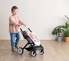 Kočík pre dvojičky s bezpečnostným pásom Twin Pushchair Pink Maxi Cosi&Quinny Smoby pre 42 cm bábiku s 64 cm ergonomickou rúčkou