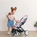Kočík pre dvojičky s bezpečnostným pásom Twin Pushchair Pink Maxi Cosi&Quinny Smoby pre 42 cm bábiku s 64 cm ergonomickou rúčkou