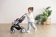 Kočík pre dvojičky s bezpečnostným pásom Twin Pushchair Pink Maxi Cosi&Quinny Smoby pre 42 cm bábiku s 64 cm ergonomickou rúčkou