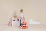 Kočík športový s textilným poťahom Pushchair Soft Baby Nurse Smoby pre 42 cm bábiku výška rúčky 58 cm od 18 mes