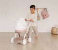 Hlboký kočík s textilným poťahom Pram Natur D'Amour Baby Nurse Smoby pre 42 cm bábiku výška rúčky 58 cm od 18 mes