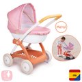 Hlboký kočík s textilným poťahom Pram Soft Baby Nurse Smoby pre 42 cm bábiku výška rúčky 58 cm od 18 mes