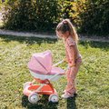 Hlboký kočík s textilným poťahom Pram Soft Baby Nurse Smoby pre 42 cm bábiku výška rúčky 58 cm od 18 mes
