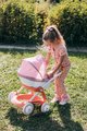 Hlboký kočík s textilným poťahom Pram Soft Baby Nurse Smoby pre 42 cm bábiku výška rúčky 58 cm od 18 mes