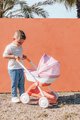 Hlboký kočík s textilným poťahom Pram Soft Baby Nurse Smoby pre 42 cm bábiku výška rúčky 58 cm od 18 mes