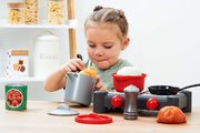 Kuchynka s hrncami a panvicou 100% Chef Écoiffier s vajíčkom a kuriatkom 14 dielov od 18 mes