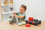 Kuchynka s hrncami a panvicou 100% Chef Écoiffier s vajíčkom a kuriatkom 14 dielov od 18 mes