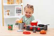 Kuchynka s hrncami a panvicou 100% Chef Écoiffier s vajíčkom a kuriatkom 14 dielov od 18 mes
