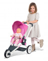 Kočík pre bábiku Maxi Cosi & Quinny Jogger Smoby športový polohovateľný ružový