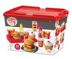 Set hamburgerov 100% Chef Écoiffier s 25 doplnkami od 18 mes